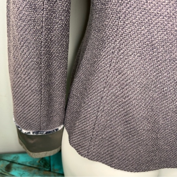 St John Collection Grey Double Breasted Wool Blazer Size 8 Classic Neutral - Picture 6 of 11